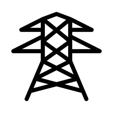 Kişisel ve ticari kullanım için Enerji Hattı Vektör Simgesi Simgesi
