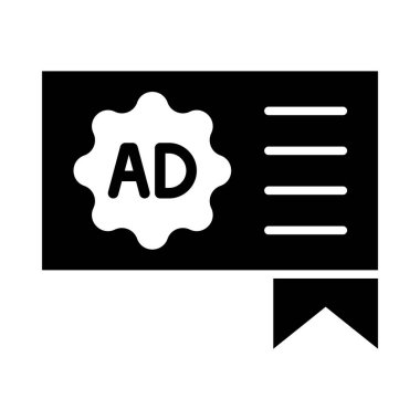 Kişisel ve Ticari Kullanım İçin Sancak Vektörü Glyph Simgesi