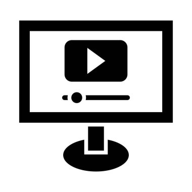 Kişisel ve ticari kullanım için video Streaming Vector Glyph Simgesi