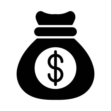 Kişisel ve ticari kullanım için Para Torbası Vektör Kabartma Simgesi