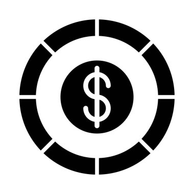 Kişisel ve ticari kullanım için Dolar Vektörü Kabartma Simgesi