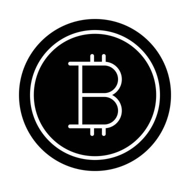 Kişisel ve ticari kullanım için Bitcoin Vektör Kabartma Simgesi