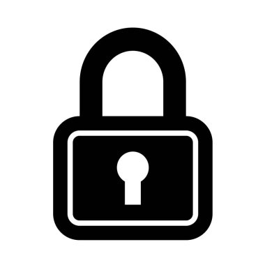 Kişisel ve Ticari Kullanım için Vektör Kabartma Simgesini Kilitle