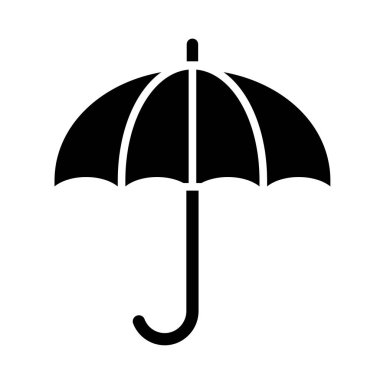Kişisel ve Ticari Kullanım için Şemsiye Vektörü Glyph Simgesi