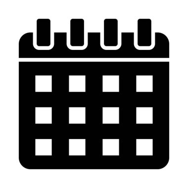 Kişisel ve Ticari Kullanım İçin Takvim Vektörü Kabartma Simgesi