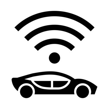 Kişisel ve ticari kullanım için akıllı araba vektörü kabartma simgesi