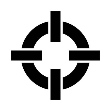 Kişisel ve Ticari Kullanım İçin Hedef Vektör Glyph Simgesi