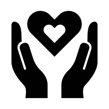 Kişisel ve ticari kullanım için Empati Vektörü Glyph Simgesi