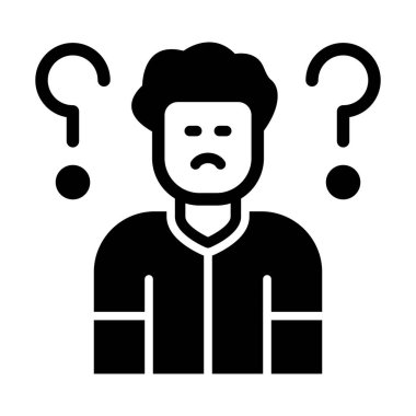 Kişisel ve Ticari Kullanım İçin Karışıklık Vektörü Kabartma Simgesi