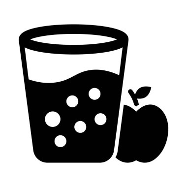 Kişisel ve ticari kullanım için Apple Juice Vector Glyph Simgesi