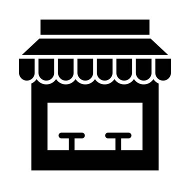 Kişisel ve ticari kullanım için mağaza önü Vektör Kabartma Simgesi