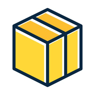 Kişisel ve ticari kullanım için Koyu Renk Simgeleri Doldurulmuş Kutu Vektörü Kalın Çizgisi