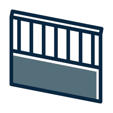 Rampa Vektörü Kalın Çizgisi Kişisel ve Ticari Kullanım İçin Koyu Renk Simgeleri Dolduruldu