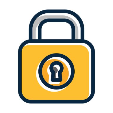 Kişisel ve ticari kullanım için Koyu Renk Simgelerini Doldurulmuş Kalın Satıra Kilitle