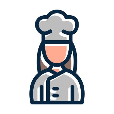 Bayan Vektör Kalın Çizgisi Kişisel ve Ticari Kullanım İçin Koyu Renk Simgeleri Dolduruldu