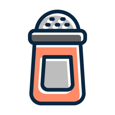 Kişisel ve ticari kullanım için Koyu Renk Simgeleri Doldurulmuş Tuz Vektörü Kalın Çizgisi