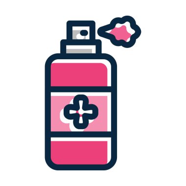 Kişisel ve ticari kullanım için Koyu Renk Simgeleri Doldurulmuş Hava Temizleyici Kalın Çizgisi