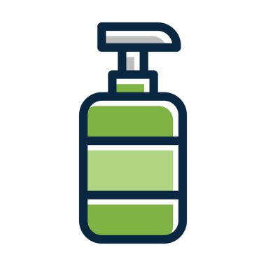 Kişisel ve ticari kullanım için Koyu Renk Simgeleri Doldurulmuş Şampuan Vektörü Kalın Çizgisi