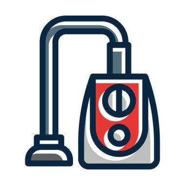 Kişisel ve Ticari Kullanım İçin Koyu Renk Simgelerini Doldurulmuş Süpürge Temizleyici Kalın Çizgisi