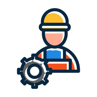 Kişisel ve ticari kullanım için Koyu Renk Simgeleri Doldurulmuş Mühendislik Vektör Kalın Çizgisi