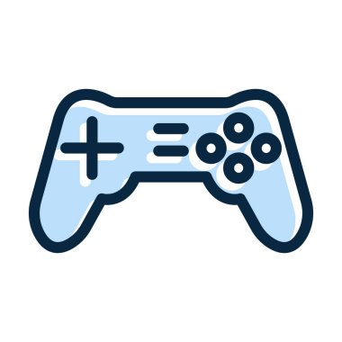 Kişisel ve ticari kullanım için Koyu Renk Simgeleri Doldurulmuş Konsol Vektör Kalın Çizgisi