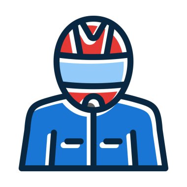 Sürücü Vektörü Kalın Çizgisi Kişisel ve Ticari Kullanım İçin Koyu Renk Simgeleri Dolduruldu