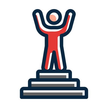 Kişisel ve Ticari Kullanım İçin Koyu Renk Simgelerini Doldurulmuş Hedef Vektör Çizgisi