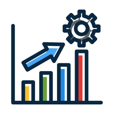 Kişisel ve Ticari Kullanım İçin Koyu Renk Simgelerini Doldurulmuş Kalın Çizgi Geliştirme Vektörü