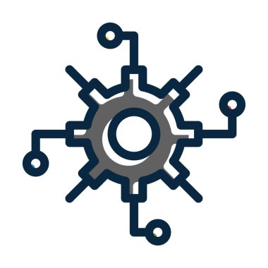 Kişisel ve Ticari Kullanım İçin Koyu Renk Simgelerini Doldurulmuş Otomatik Vektör Kalın Çizgisi