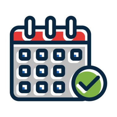 Kişisel ve Ticari Kullanım İçin Koyu Renk Simgeleri Doldurulmuş Rutin Vektör Kalın Çizgisi