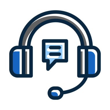 Çevrimiçi Servis Vektörü Kalın Çizgisi Kişisel ve Ticari Kullanım İçin Koyu Renk Simgeleri Dolduruldu