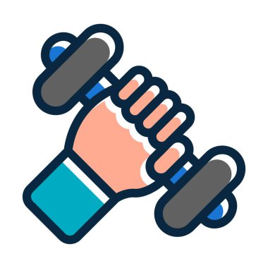 Kişisel ve ticari kullanım için Koyu Renk Simgelerini Doldurulmuş Vektör Kalın Çizgisi Egzersizi