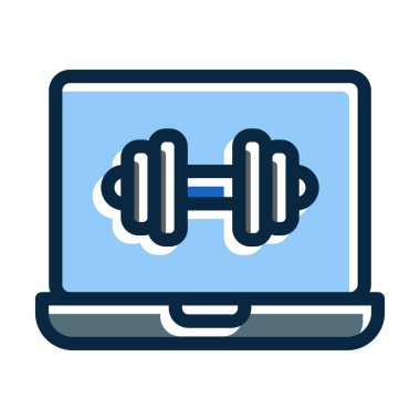 Kişisel ve Ticari Kullanım İçin Koyu Renk Simgelerini Doldurulmuş Çevrimiçi Çalıştırma Vektörü Kalın Çizgisi