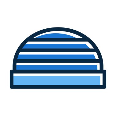 Bosu Topu Kalın Çizgisi Kişisel ve Ticari Kullanım İçin Koyu Renk Simgeleri Dolduruldu