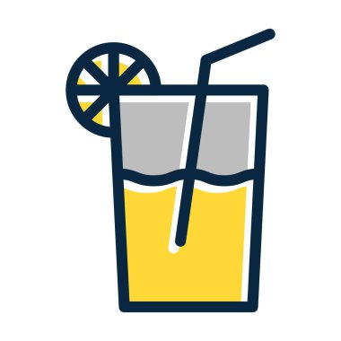 Koyu Renk Simgeleri Kişisel ve Ticari Kullanım İçin Taze Meyve Suyu Kalın Çizgisi Dolduruldu