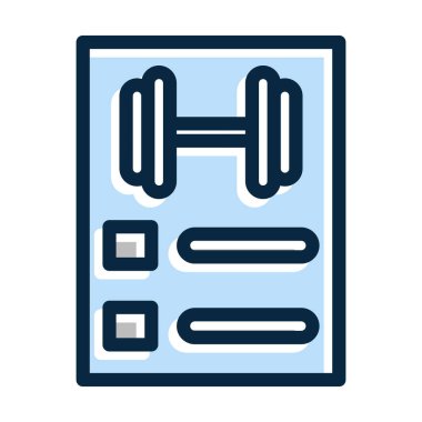 Kişisel ve Ticari Kullanım İçin Koyu Renk Simgeleri Doldurulmuş Görev Listesi Kalın Satırı