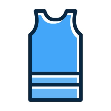 Gömlek Vektörü Kalın Çizgisi Kişisel ve Ticari Kullanım İçin Koyu Renk Simgeleriyle Dolu