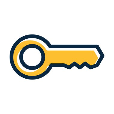 Kişisel ve ticari kullanım için Koyu Renk Simgeleri Doldurulmuş Anahtar Vektör Kalın Çizgisi