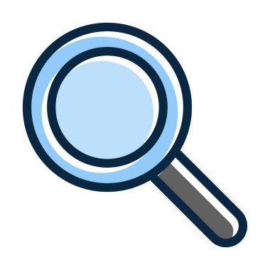 Kişisel ve Ticari Kullanım İçin Koyu Renk Simgelerini Doldurulmuş Arama Vektörü Kalın Çizgisi