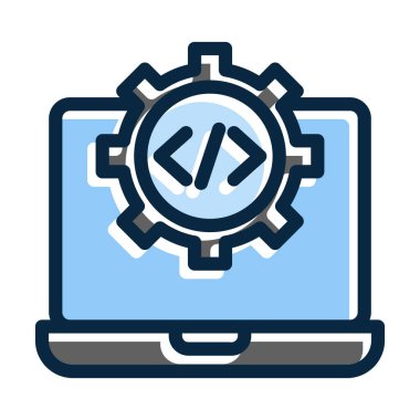 Kişisel ve Ticari Kullanım İçin Koyu Renk Simgelerini Doldurulmuş Kalın Satır Geliştir