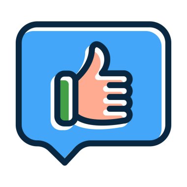 Kişisel ve Ticari Kullanım İçin Koyu Renk Simgeleri Doldurulmuş Geribildirim Vektörü Kalın Çizgisi