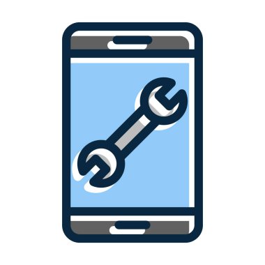 Kişisel ve ticari kullanım için Koyu Renk Simgelerini Doldurulmuş Vektör Kalın Çizgisini Düzelt