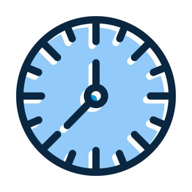 Kişisel ve Ticari Kullanım İçin Koyu Renk Simgelerini Doldurulmuş Stopwatch Vektör Kalın Çizgisi