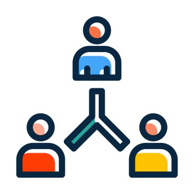 Kişisel ve Ticari Kullanım İçin Koyu Renk Simgelerini Doldurulmuş İşbirliği Vektörü Kalın Çizgisi