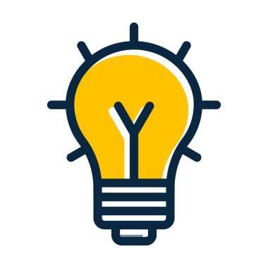 Kişisel ve ticari kullanım için Koyu Renk Simgelerini Doldurulmuş İlham Vektörü Kalın Çizgisi