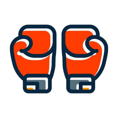 Kişisel ve ticari kullanım için Koyu Renk Simgeleri Doldurulmuş Boks Vektörü Kalın Çizgisi