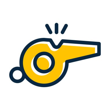 Islık Vektörü Kalın Çizgisi Kişisel ve Ticari Kullanım İçin Koyu Renk Simgeleri Dolduruldu