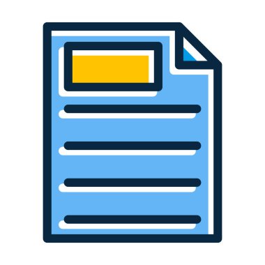 Kişisel ve Ticari Kullanım İçin Koyu Renk Simgelerini Doldurulmuş Dosya Vektörü Kalın Çizgisi