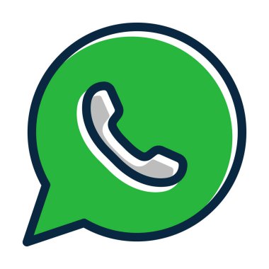 Whatsapp Vector Kalın Çizgisi Koyu Renk Simgeleri Kişisel ve Ticari Kullanım İçin Simgeler