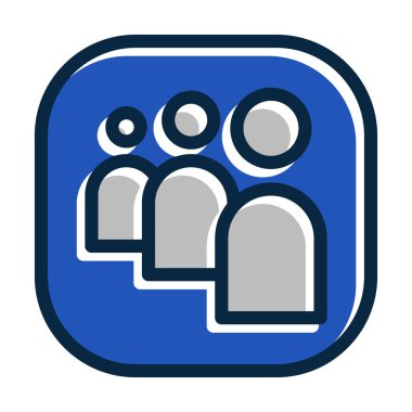 Myspace Vektör Kalın Çizgisi Kişisel ve Ticari Kullanım İçin Koyu Renk Simgeleri Dolduruldu